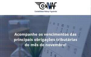 Acompanhe Os Vencimentos Conwaf - Contabilidade no Rio de Janeiro | CONWAF Contabilidade